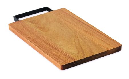 Tabla de Acacia con Asa de Acero Personalizada 7MO3165