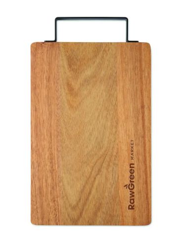Tabla de Acacia con Asa de Acero Personalizada 7MO3165