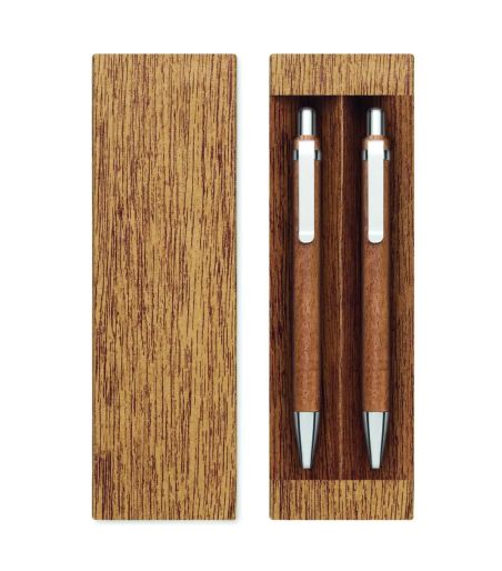 Set de Escritura de Madera de Acacia Personalizado 7MO3173