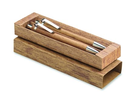 Set de Escritura de Madera de Acacia Personalizado 7MO3173