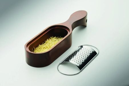 Rallador de Queso de Acero Inoxidable y Acacia Personalizado