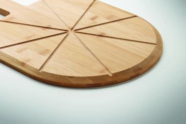 Tabla Cortador de Pizza de Bambú Personalizada 7MO3202