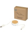 Cable retráctil 5 en 1 de plástico reciclado de 100 cm para sincronización de datos y carga rápida de 45 W Personalizada 6124419 - Imagen 1