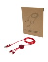 Cable 5 en 1 de aluminio y plástico reciclado de 150 cm para sincronización de datos y carga rápida de 27 W Personalizado 612442 - Imagen 1