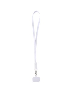 Lanyard de plástico reciclado para smartphone con sincronización de datos integrada y cable 5 en 1 de carga rápida de 65 W Perso