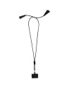 Lanyard de plástico reciclado para smartphone con sincronización de datos integrada y cable 5 en 1 de carga rápida de 100 W " Pe - Imagen 1