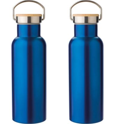 Botella Termo de Acero Inoxidable con Bambú Personalizada | Goodie