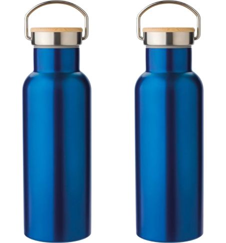 Botella Termo de Acero Inoxidable con Bambú Personalizada | Goodie