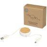 Cable retráctil 5 en 1 de plástico reciclado de 100 cm para sincronización de datos y carga rápida de 45 W Personalizada 6124419 - Imagen 2