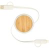 Cable retráctil 5 en 1 de plástico reciclado de 100 cm para sincronización de datos y carga rápida de 45 W Personalizada 6124419 - Imagen 3