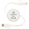 Cable retráctil 5 en 1 de plástico reciclado de 100 cm para sincronización de datos y carga rápida de 45 W Personalizada 6124419 - Imagen 5