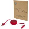 Cable retráctil 5 en 1 de 100 cm de plástico reciclado y aluminio para sincronización de datos y carga rápida de 45 W Personaliz - Imagen 3