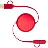 Cable retráctil 5 en 1 de 100 cm de plástico reciclado y aluminio para sincronización de datos y carga rápida de 45 W Personaliz - Imagen 5
