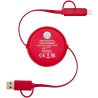 Cable retráctil 5 en 1 de 100 cm de plástico reciclado y aluminio para sincronización de datos y carga rápida de 45 W Personaliz - Imagen 6