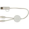 Cable 5 en 1 de plástico reciclado de 30 cm para sincronización de datos y carga rápida de 27 W con detalles de bambú Personaliz - Imagen 5