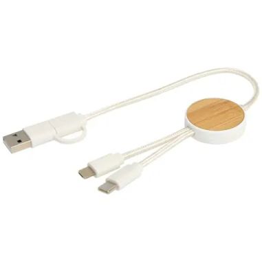 Cable 5 en 1 Corto 30cm Bambú | Goodie
