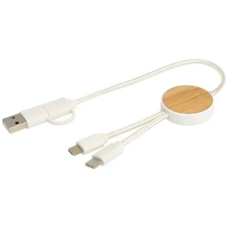 Cable 5 en 1 Corto 30cm Bambú | Goodie