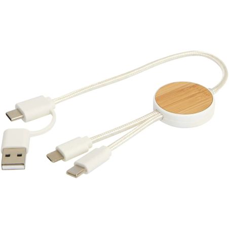 Cable 5 en 1 Corto 30cm Bambú | Goodie