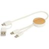 Cable 5 en 1 de plástico reciclado de 30 cm para sincronización de datos y carga rápida de 27 W con detalles de bambú Personaliz - Imagen 10