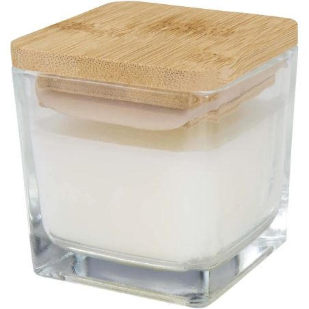 Vela Perfumada Tarro de Vidrio y Bambú Personalizada 6126354