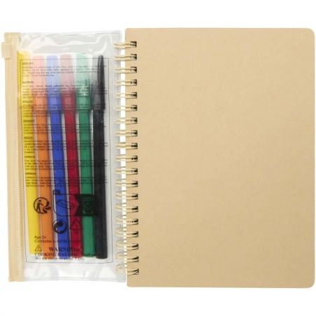 Set Cuaderno y Rotuladores Squiggle B6 Personalizado 6107330