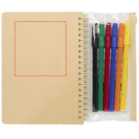 Set Cuaderno y Rotuladores Squiggle B6 Personalizado 6107330