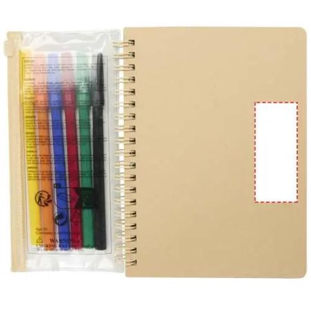 Set Cuaderno y Rotuladores Squiggle B6 Personalizado 6107330