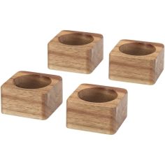 Juego de 4 Servilleteros de Madera de Acacia Personalizado 6126512