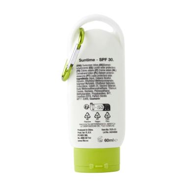 Loción Solar SPF 30 Personalizada | Bote con Mosquetón | Goodie