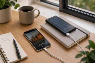 Power bank solar 8.000 mAh aluminio | Goodie