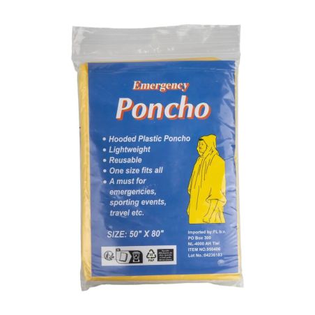 Poncho de PE transparente personalizado | Goodie