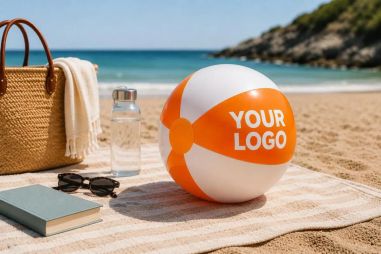 Pelota de playa PVC bicolor 40cm personalizada | Goodie