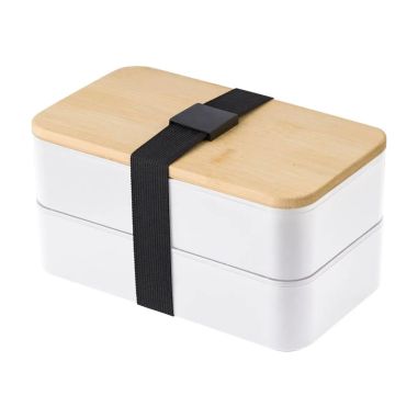 Fiambrera de PP con Tapa de Bambú Personalizada | Goodie