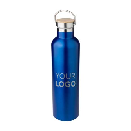 Botella termo acero inox 1L tapón bambú | Goodie