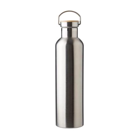 Botella termo acero inox 1L tapón bambú | Goodie