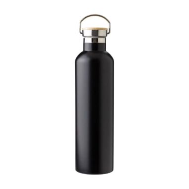 Botella termo acero inox 1L tapón bambú | Goodie