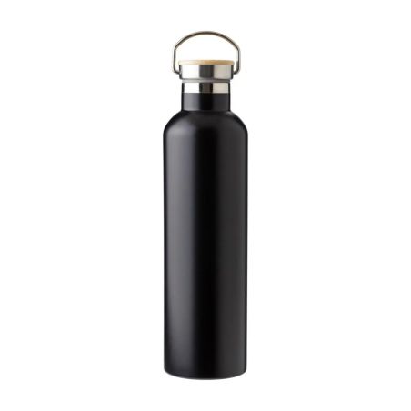 Botella termo acero inox 1L tapón bambú | Goodie