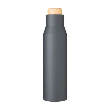 Botella Termo con Tapón Símil Bambú Personalizada | Goodie
