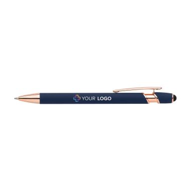 Bolígrafo aluminio oro rosa puntero táctil | Goodie