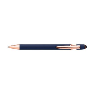Bolígrafo aluminio oro rosa puntero táctil | Goodie