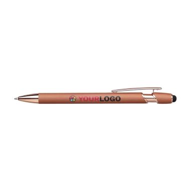 Bolígrafo aluminio oro rosa puntero táctil | Goodie