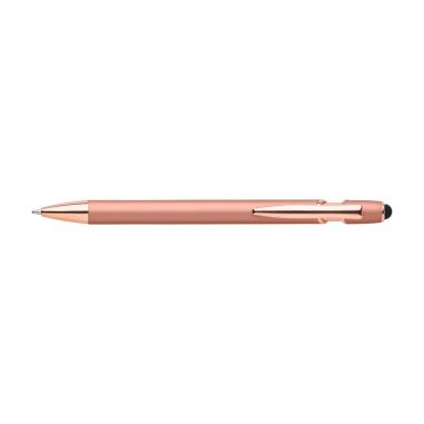 Bolígrafo aluminio oro rosa puntero táctil | Goodie