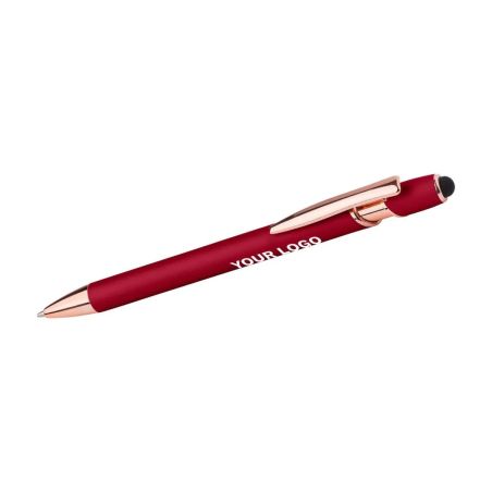 Bolígrafo aluminio oro rosa puntero táctil | Goodie