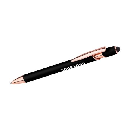 Bolígrafo aluminio oro rosa puntero táctil | Goodie