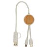 Cable 5 en 1 de plástico reciclado de 30 cm para sincronización de datos y carga rápida de 27 W con detalles de bambú Personaliz - Imagen 13