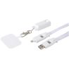 Lanyard de plástico reciclado para smartphone con sincronización de datos integrada y cable 5 en 1 de carga rápida de 65 W Perso - Imagen 9