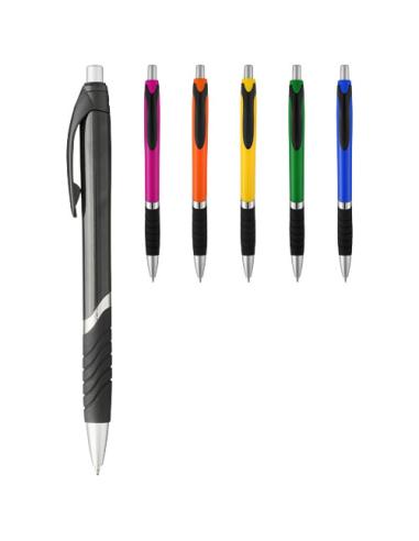 Bolígrafo de color liso con empuñadura de goma "Turbo"