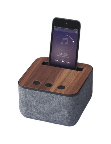 Altavoz Bluetooth® de madera y tela "Shae"