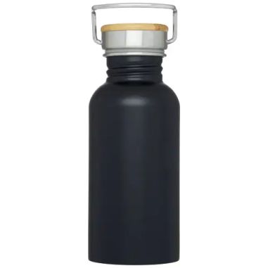 Botella acero inoxidable 550 ml tapa bambú con logo | Goodie