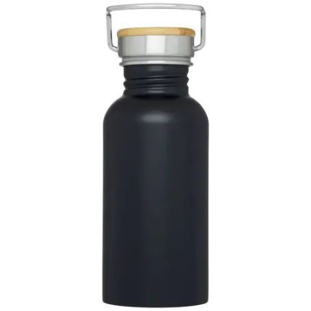 Botella acero inoxidable 550 ml tapa bambú con logo | Goodie